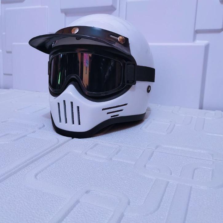 LANGSUNG KIRIM.. HELM CUSTOM M30 SIMPSON CAKIL RETRO KLASIK FULL FACE JAPSTYLE