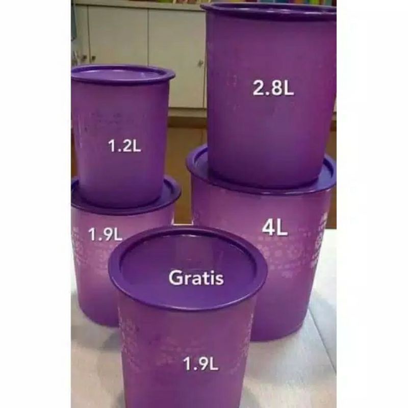 Jual Mosaic Canister Set/Mosaic Canister Tupperware/Mosaic Canister