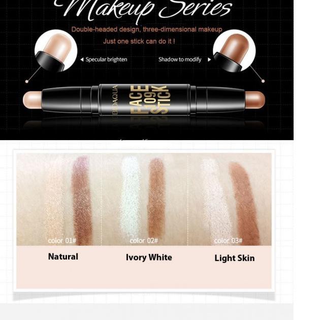 【VPO】 BIOAQUA Face Stick Concealer 109 2 Head Light Shading Rod 3D Highlight Light Concealer Pen