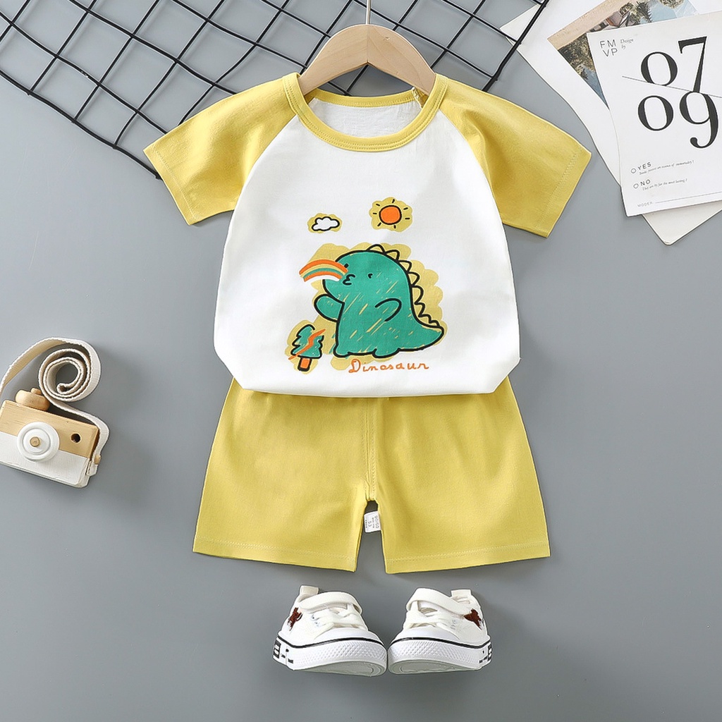 Setelan baju dan celana anak import bahan berkualitas unisex cowok cewek ukuran lengkap