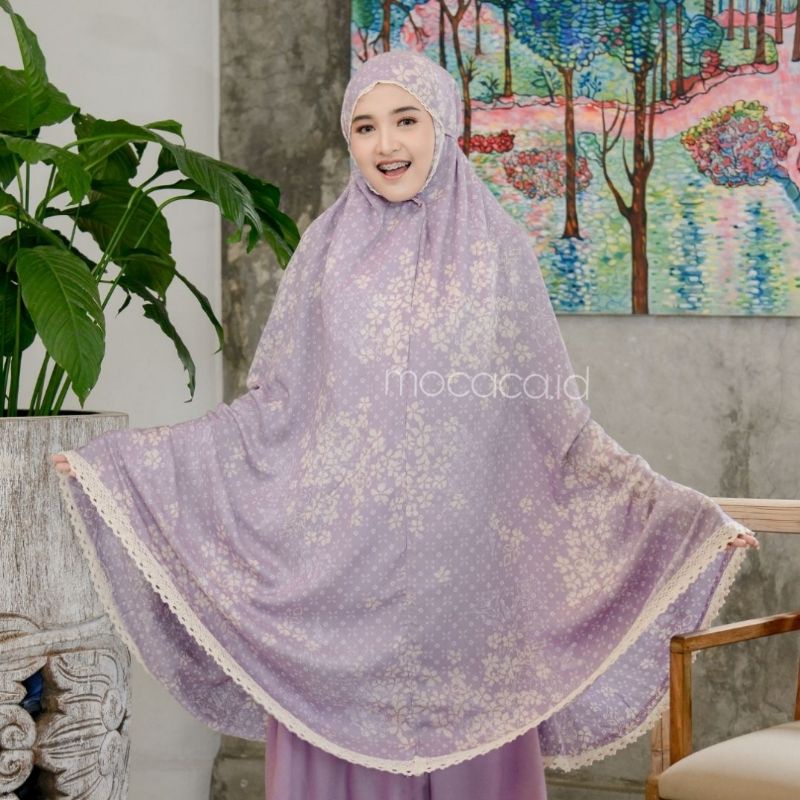 mukena dewasa jumbo 2 in 1 rayon premium motif elegan simple premium free tas traveling warna