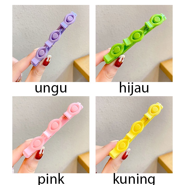 jepit rambut anak-anak color braided hairpin jje084 (1b3)