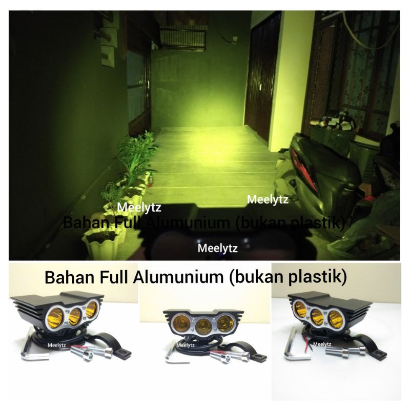 Lampu tembak sorot OWL mini 30watt cree 3 mata 12volt - 80volt