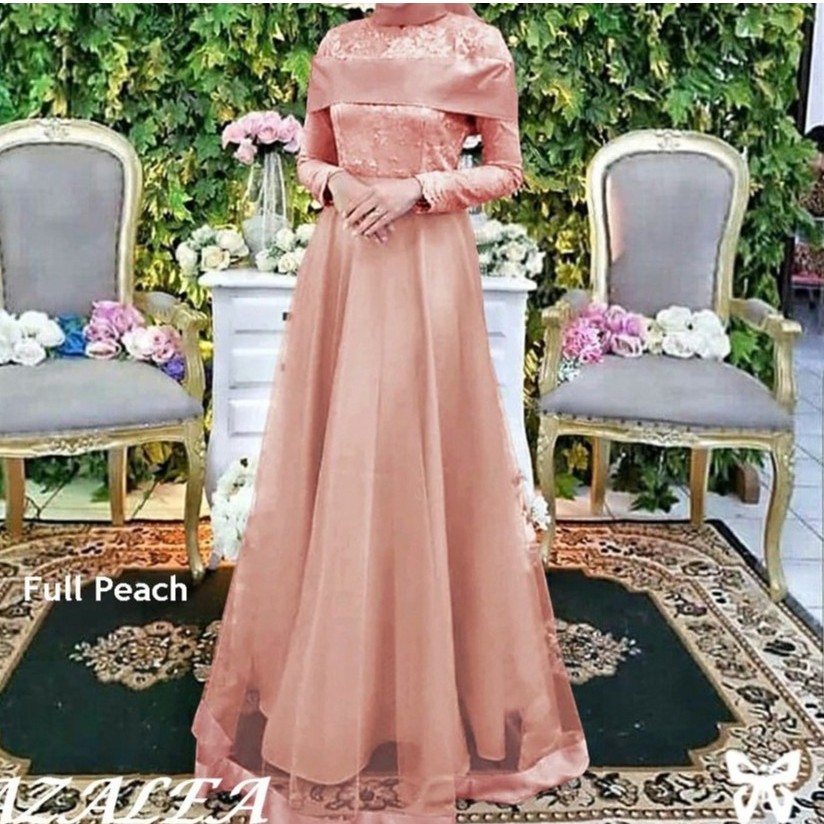 HOPYLOVY - Maxi Dress Pesta Azalea JAQUARD