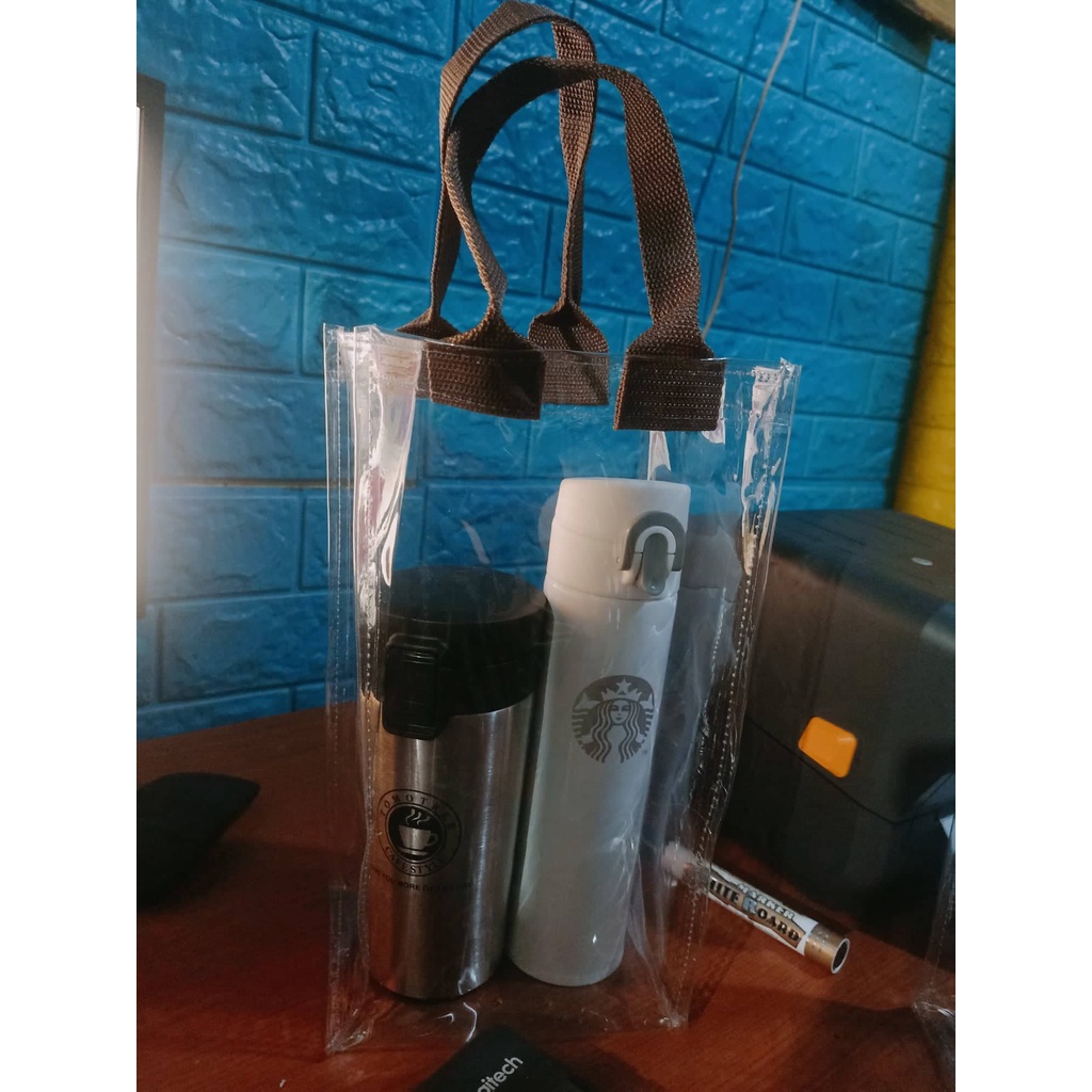 tas mika botol tebal 0.3 tas mika tumbler termurah shopee