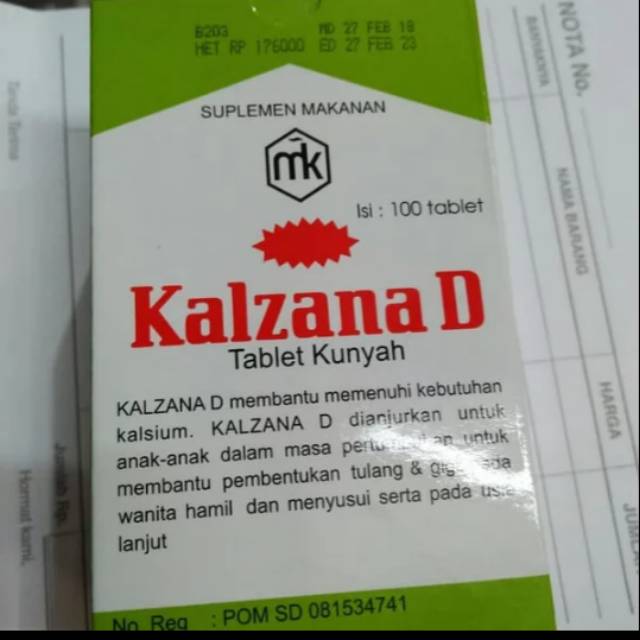 Kalzana D botol isi 100tab