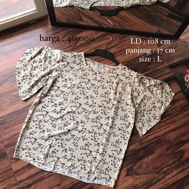 blouse korean style motif bunga bunga 01