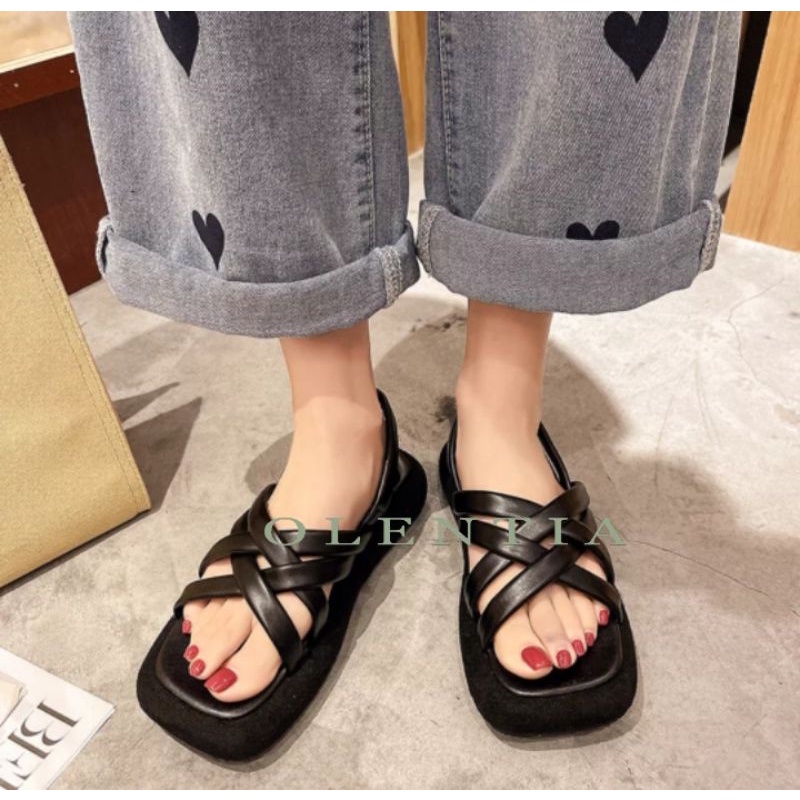 Sandal Wanita Sandal flatporm spon ringan DN 13