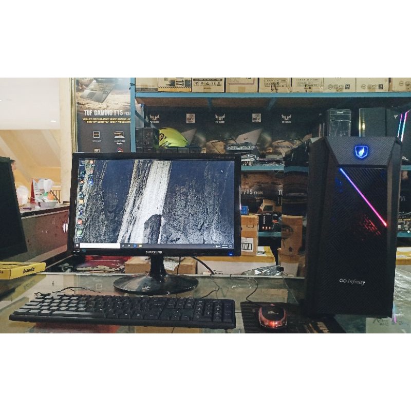 Paket PC Core i7 Ram 8gb monitor LED 19 inch&quot; siap pakai free usb wifi keyboard mouse