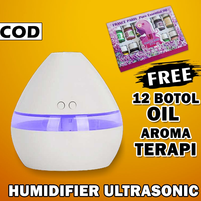 Humidifier Diffuser Aromaterapi Essential Oil Aromatherapy Disfuser Ultrasonic Pelembab Udara Pengharum Ruangan-Air Mist