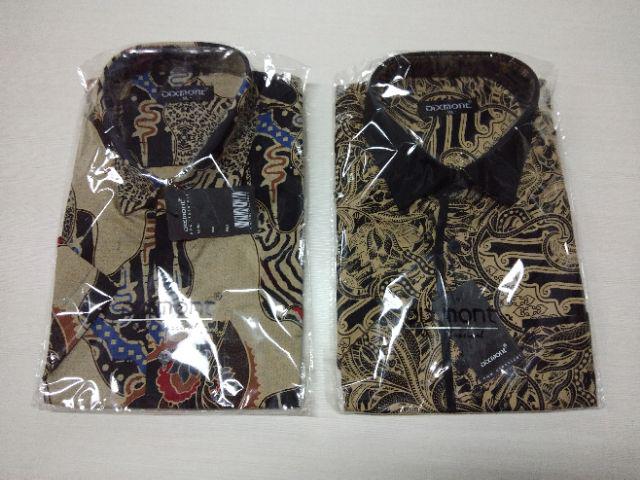 Kemeja Batik Pria Lengan Pendek Bs01 Katun Motif Modern Dixmont Semi Slimfit Premium