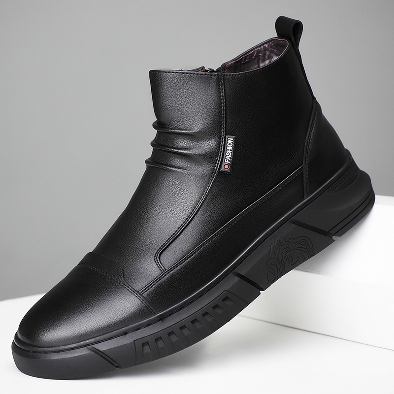 Sepatu Bot 2020     Pria  Bot Kulit Chelsea Ankle Boots Fashion Tren Pergelangan Kaki  Bot Kulit Asl