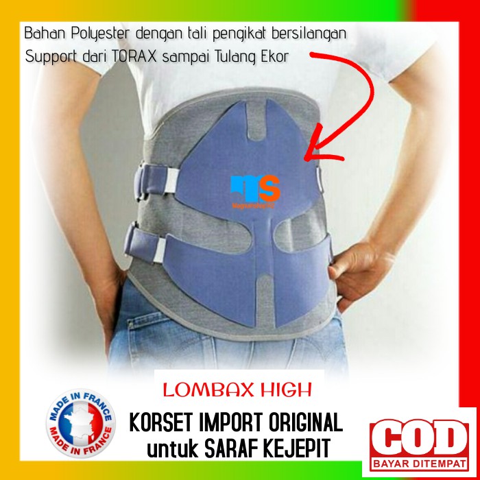 Korset Penyangga Tulang Belakang Nyeri Pinggang HNP LBP Ceint Lombax High Haute Thuasne Perancis -LH