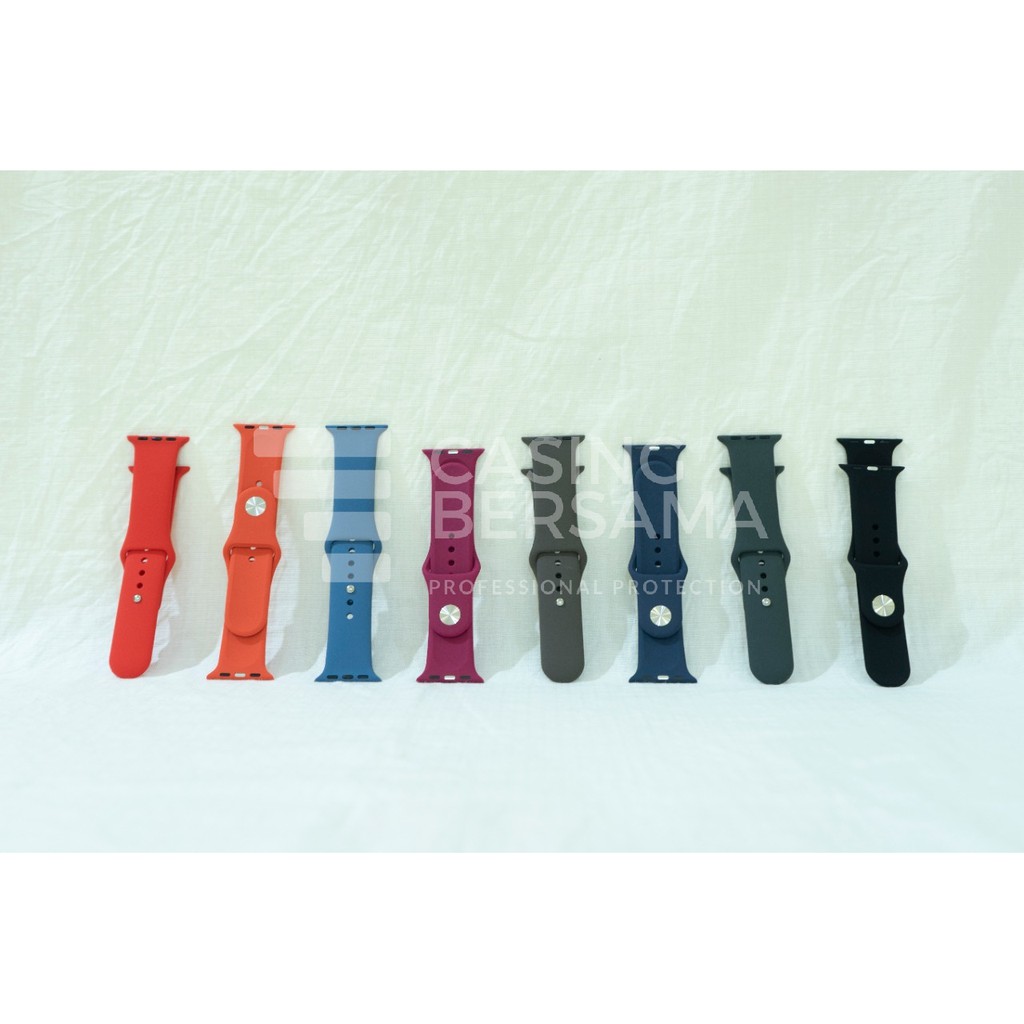 Strap untuk iWATCH Smartwatch 38 40 42 44mm S / M bahan bahan silikon series se 6 5 4 3 2 1-1