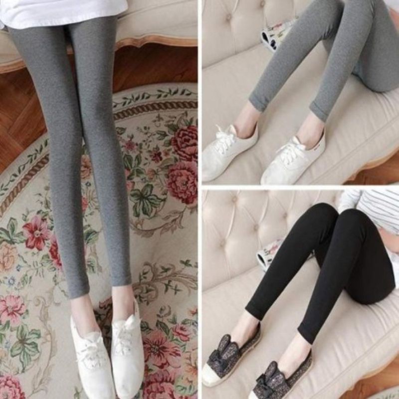 Celana Legging Rayon Kaos size L,XXL,XXXL / Legging Panjang Bahan Kaos