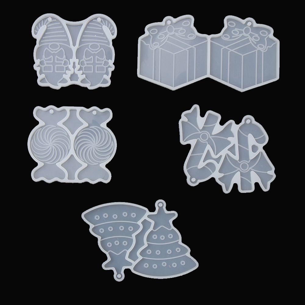 Solighter 5 Pcs Anting Resin Cetakan Resin Kerajinan Tangan Dwarf Membuat Perhiasan Alat Kristal Taman elves Resin Silicone Mold