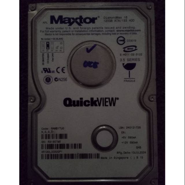 harddisk maxtor 120