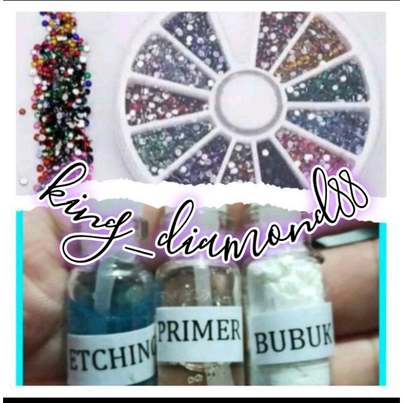 PAKET PERMATA GIGI 250 BIJI + LEM ETCHING. DIAMOND GIGI. PERMATA GIGI.