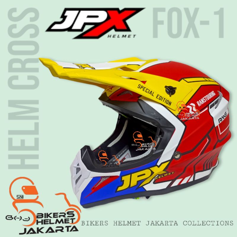 JPX HELM CROSS VTS RANS RED FERARI DOFF TRAIL SUPER CROSS