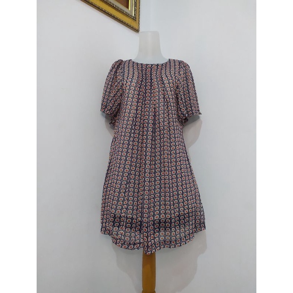 (BISA COD) Dress Vintage, Dress Bunga, Dress Tartan, Longdress, Dressmidi-Corak5