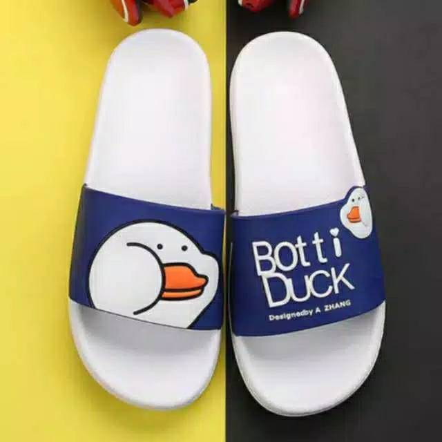 Sandal wanita karet / sendal slop wanita Karakter Timbul Botti Duck