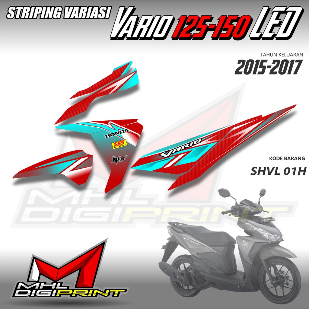 STRIPING VARIASI HONDA VARIO 125 &amp; 150 -  STIKER VARIO 125 &amp; 150 LED - SHVL 01