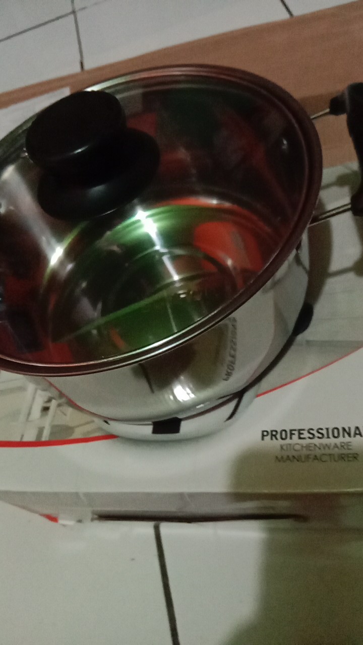 Panci Stainless - Saucepot Sbr Tutup Kaca 22cm (00142.01445)