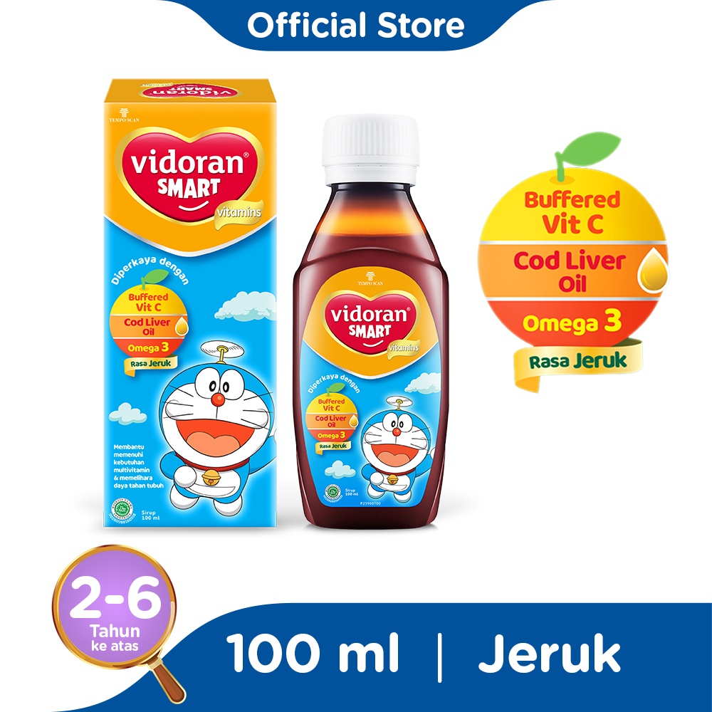 vidoran Smart Orange Sirup 100 ml Vitamin Anak – 2 pcs