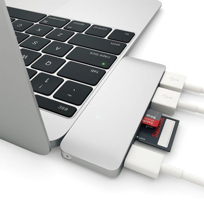 Type C Hub USB 3 Charging UltraSlim Portable Macbook 5 in 1 type c hub - Grey