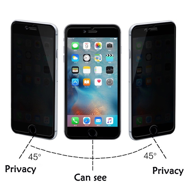 Anti Spy Tempered Glass iPhone Antispy Antigores Anti Gores Privacy Screen Guard