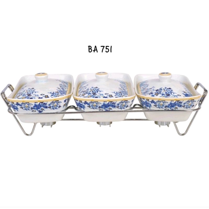wadah saji keramik dengan rak Vicenza BA 751 (per set)
