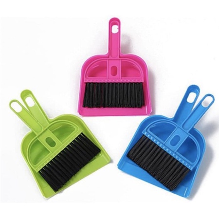 Sapu Pengki Mini Set Serbaguna Sapu Serokan Kecil Mini Dustpan Set Universal