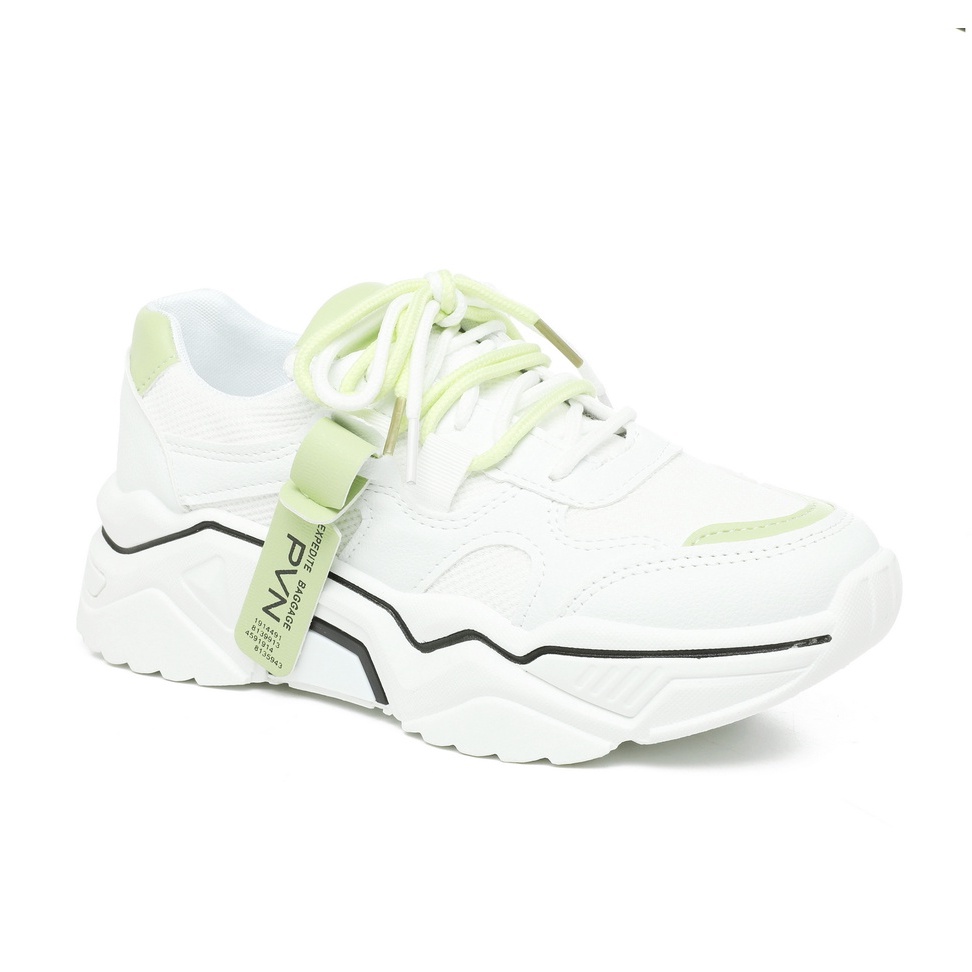 PVN Jipyeong Sepatu Sneakers Wanita Sport Shoes Casual Pink 099-White/Tosca