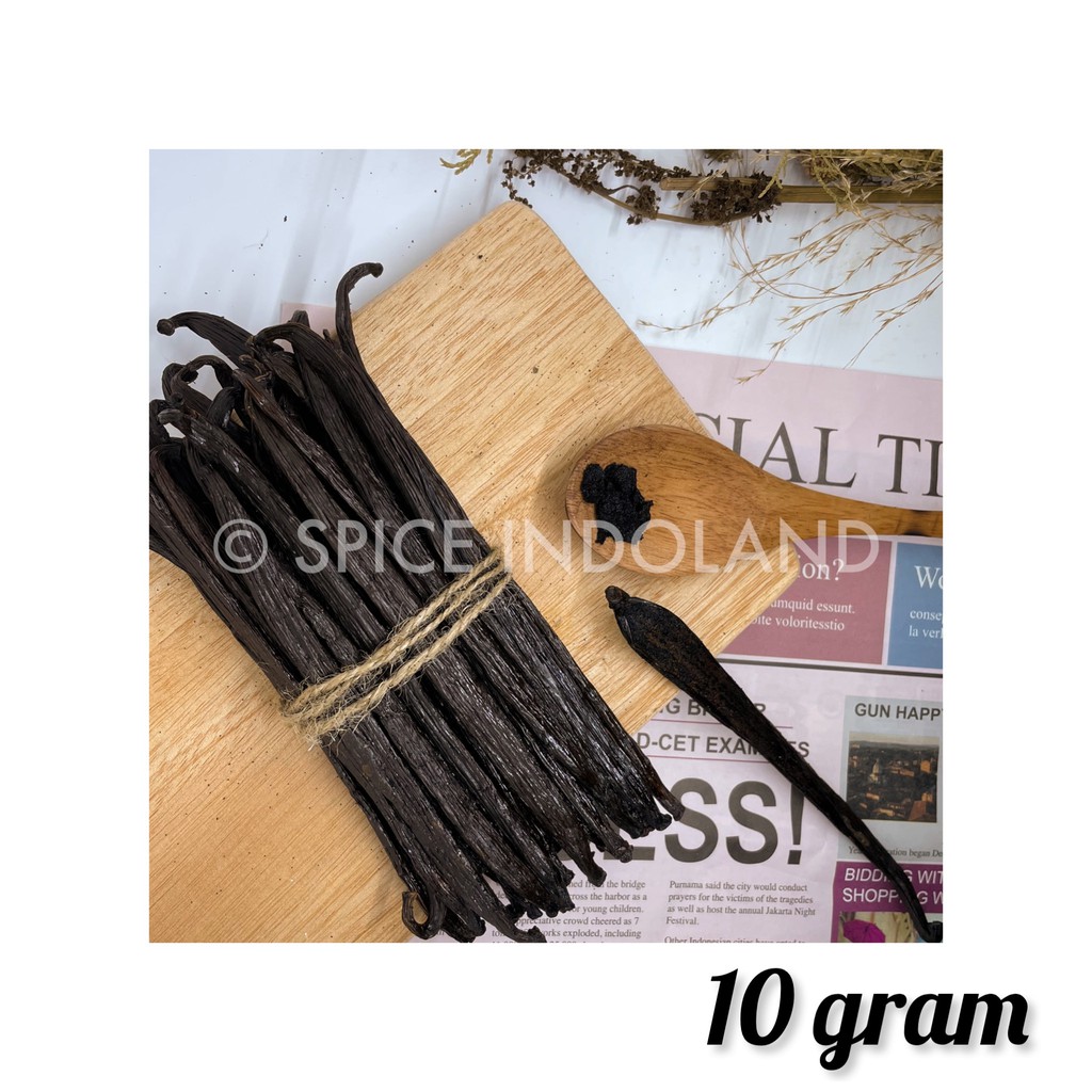 

[TERMURAH] 10 gram Vanilla Bean Pod (Biji Vanili Kering) Premium Papua Tahiti