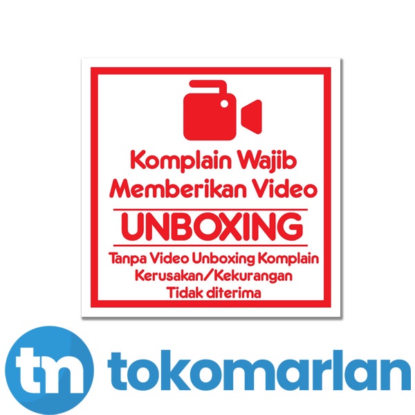 

100 Lembar Stiker Label Pengiriman Sticker Wajib Video Unboxing Paket Murah Glossy Anti Luntur MODEL 005