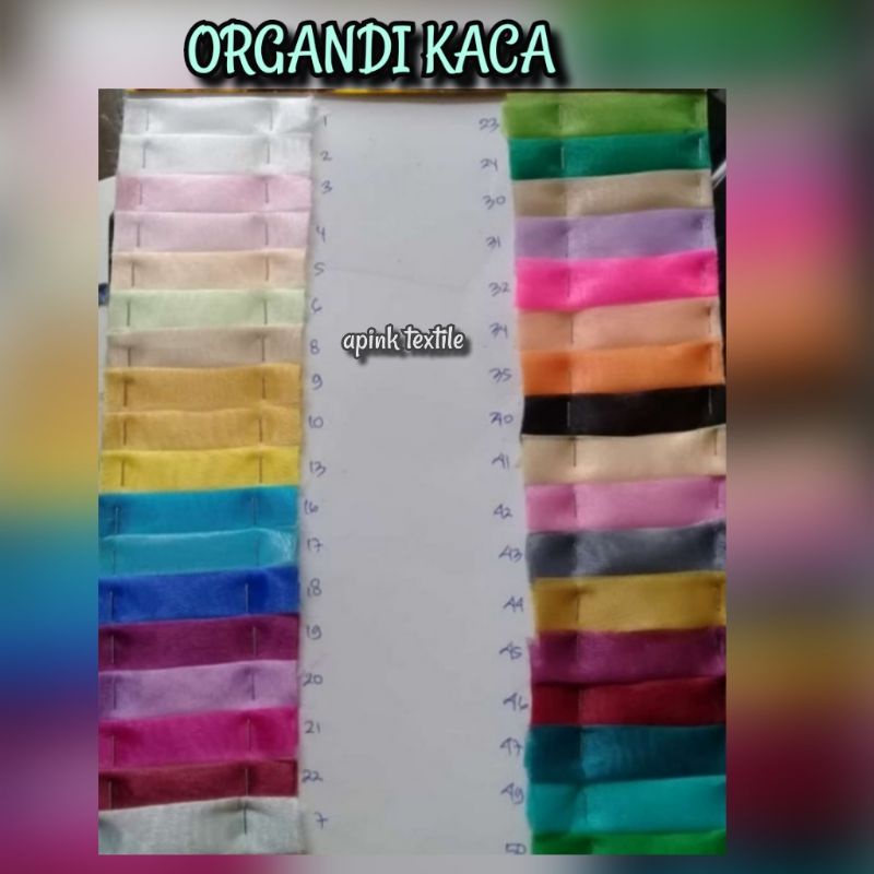 KAIN ORGANDI KACA / BAHAN ORGANDI KOREA KAIN APLIKASI DEKORASI PITA AKSESORIS