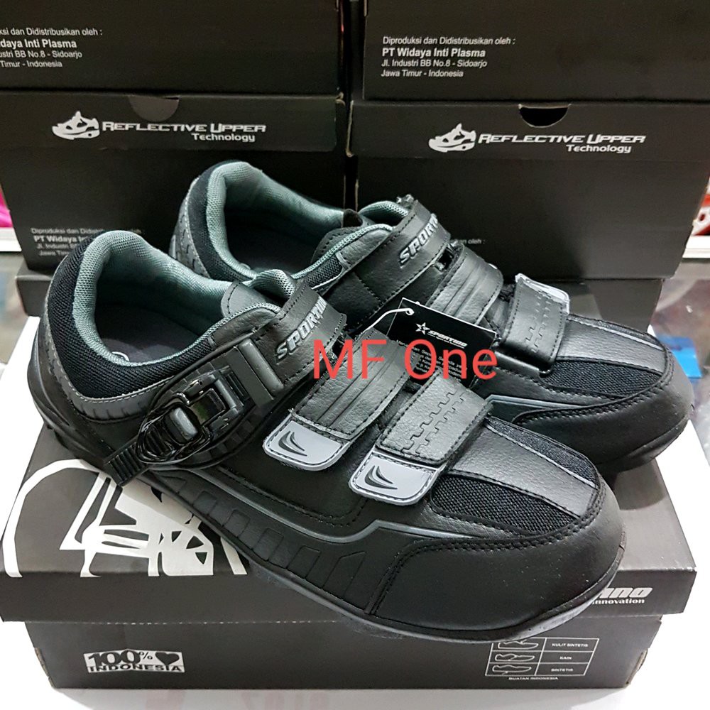 Sepatu Cleat MTB Sportino BM Touring Black Grey Bukan Shimano Ti