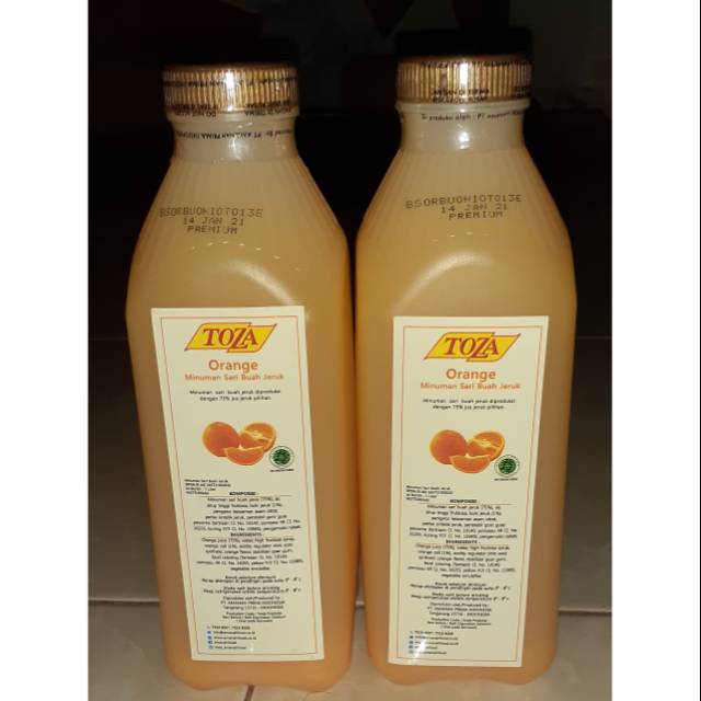 Jus Jeruk (Orange) 1liter by Toza Juice
