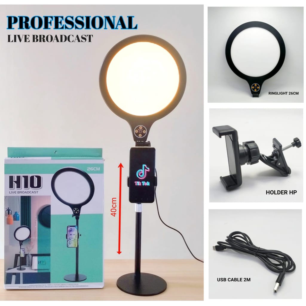 [WS] Ringlight 26cm Live Broadcast Professional Live Stream Desktop Beauty Fill Light 26CM