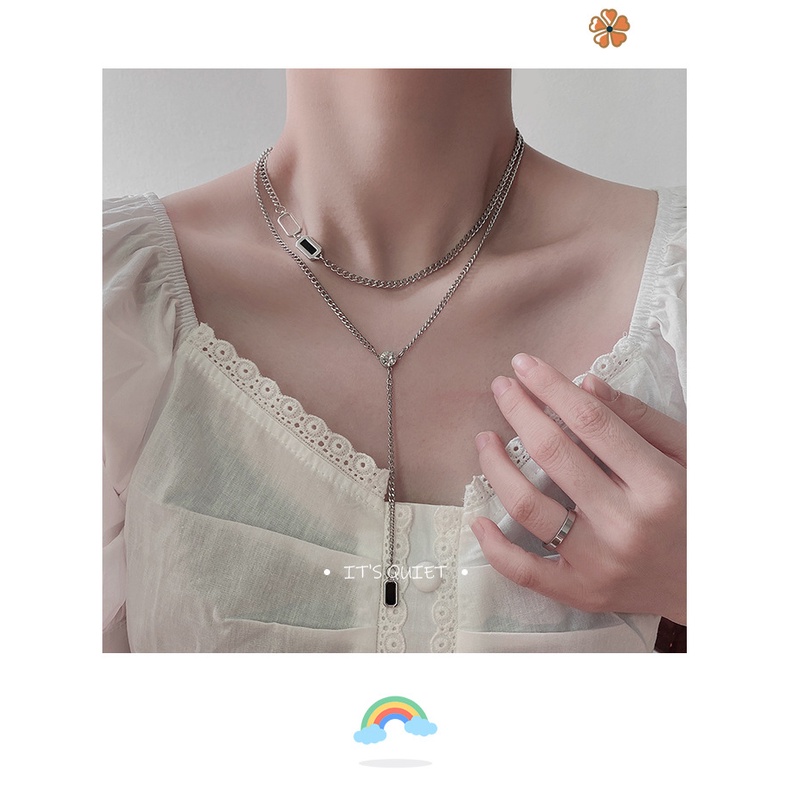 Fashion merek baja titanium kalung untuk wanita In special interest desain kelas tinggi minimalis hi