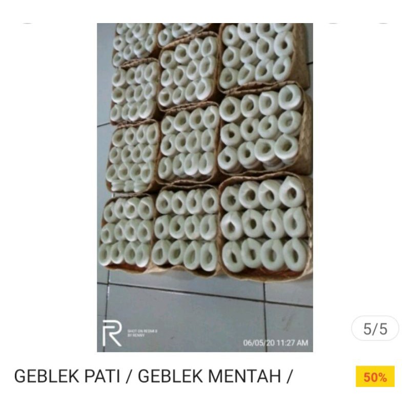 

geblek pati mentah