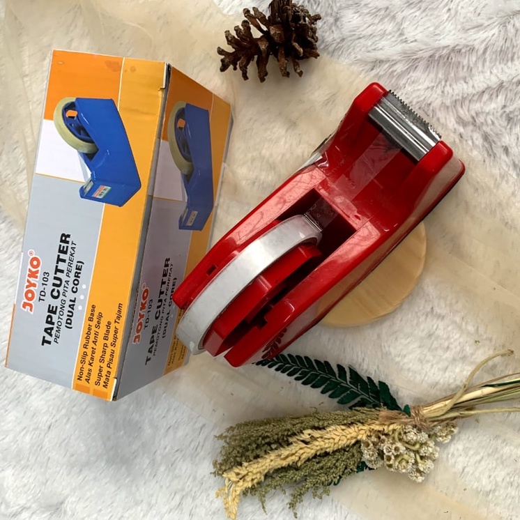 

HJK Tape Holder Pemotong Isolasi Lakban TD 323 JOYKO / Tape Cutter Holder Alat Tempat Pemotong