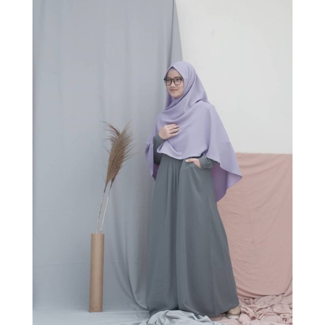 GAMIS AYUMI DARK GREY by Hijab Alila dress