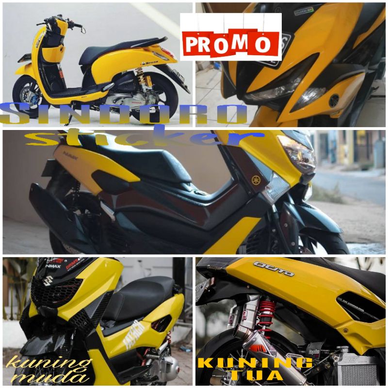 Scotlet Warna Kuning Lemon Stiker Kuning Lemon Skotlet Sticker Kuning Lemon