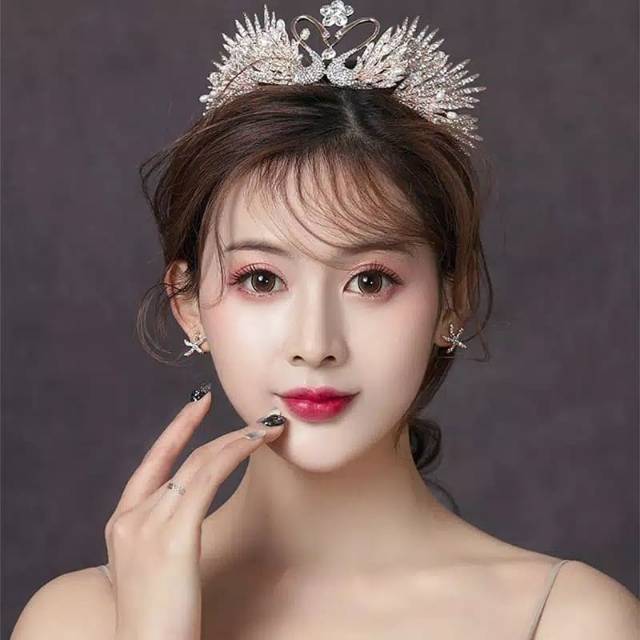 Elvina Crown Tiara / Mahkota Pesta Import / Aksesoris Rambut / Mahkota Rambut