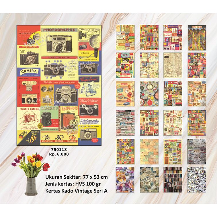 

Kertas Kado Besar Vintage Photographie_Seri A
