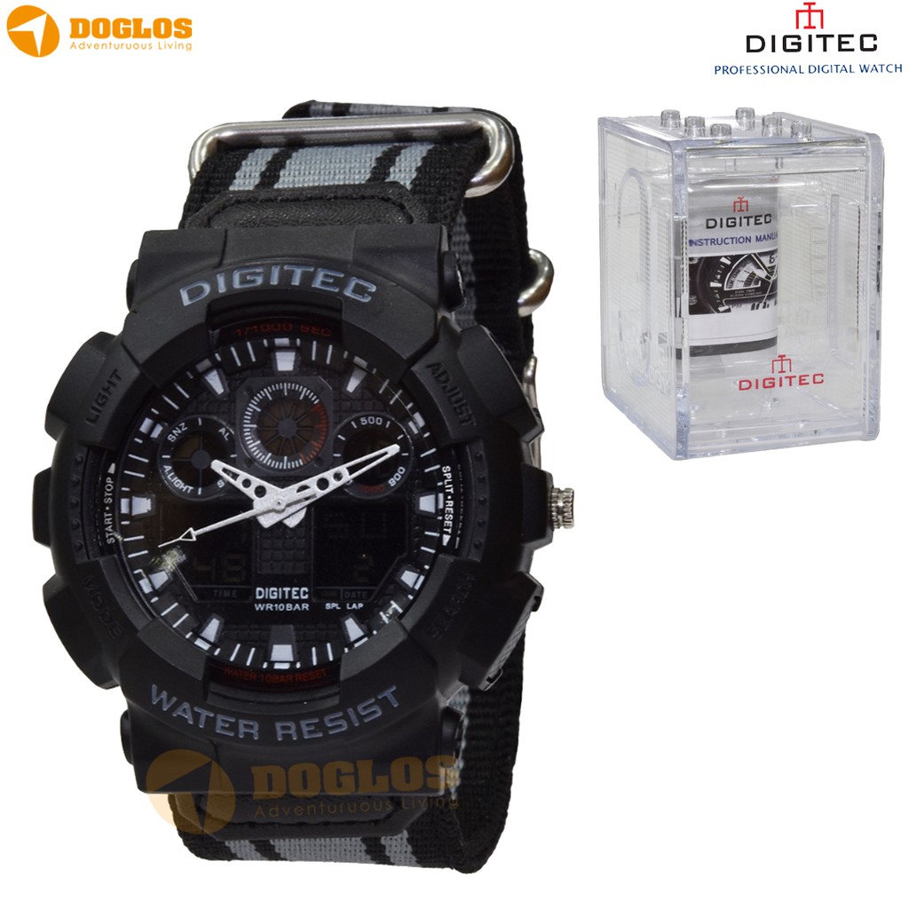Digitec Dualtime Jam Tangan Sport DG2109T Original Watch Water resist