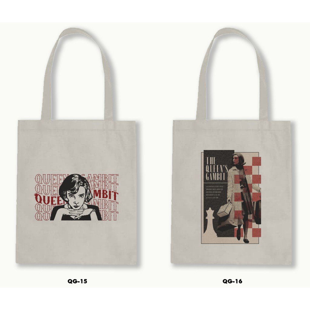 TOTE BAG BLACU - THE QUEEN'S GAMBIT .01