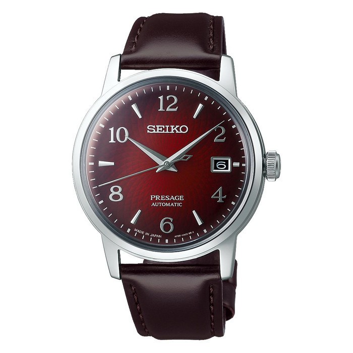 Seiko Presage SRPE41J1 Cocktail Negroni Red Jam Tangan Pria Original