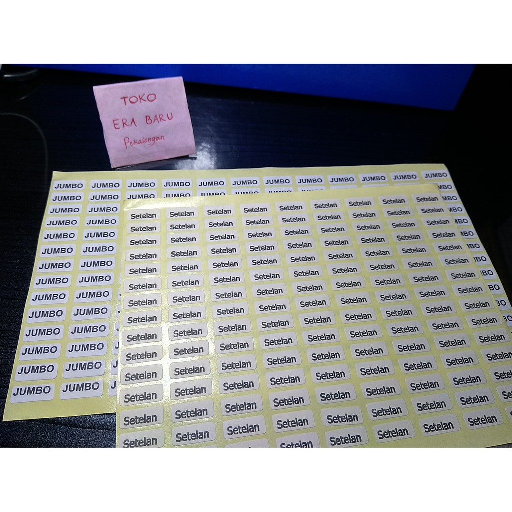 SIZE STIKER | KERTAS TEMPELAN STIKER | SIZE TEMPEL